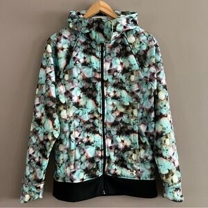 UNDER ARMOUR Hooded Jacket Coldgear Storm Infrared Full Zip Bubble Print Small